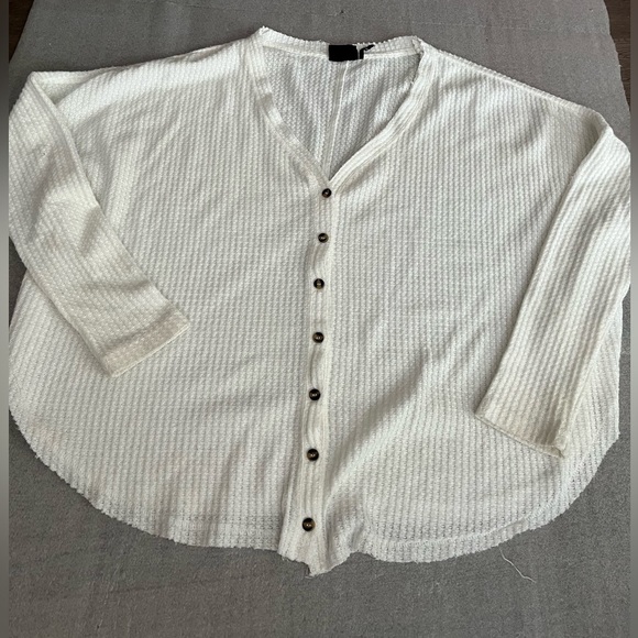 ❤️2/$30❤️[S]Urban Outfitters Out From Under Oversized Waffle knit Cardigan - Picture 4 of 10